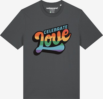 Maglietta 'Celebrate Love' di Watapparel in grigio: frontale