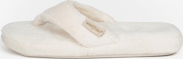 Minnetonka Slipper i beige: forside