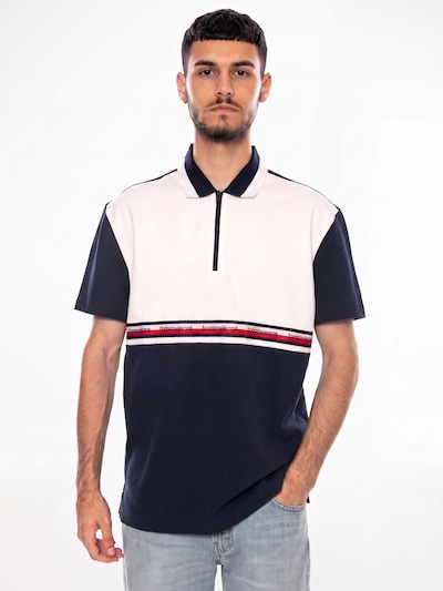 Maglietta 'TJM RLX TAPE ZIP POLO ANCIENT WHITE COLORBLOCK' in S TOMMY HILFIGER di colore bianco, Visualizzazione prodotti