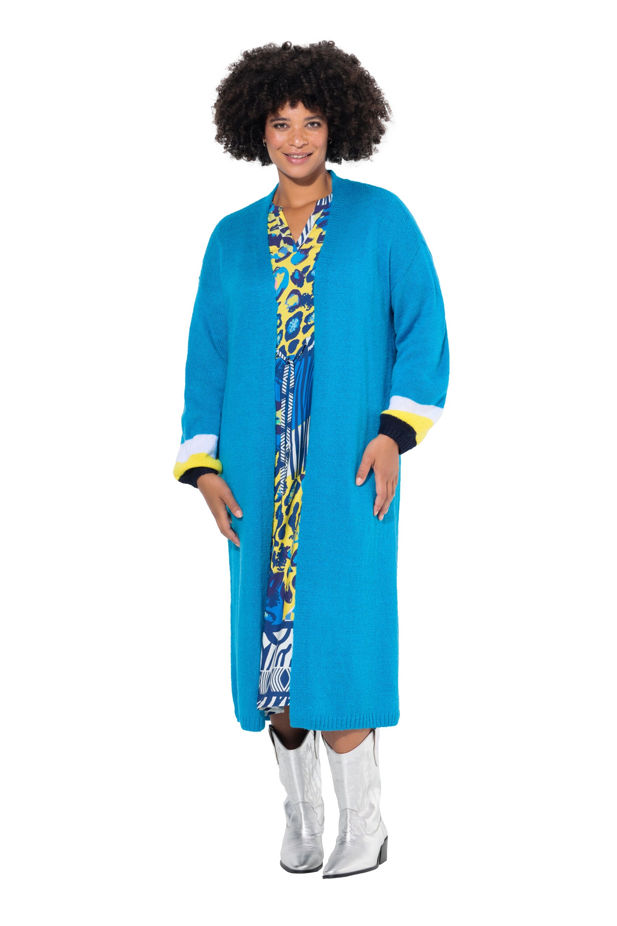 Angel of Style Knit cardigan in Blue: front