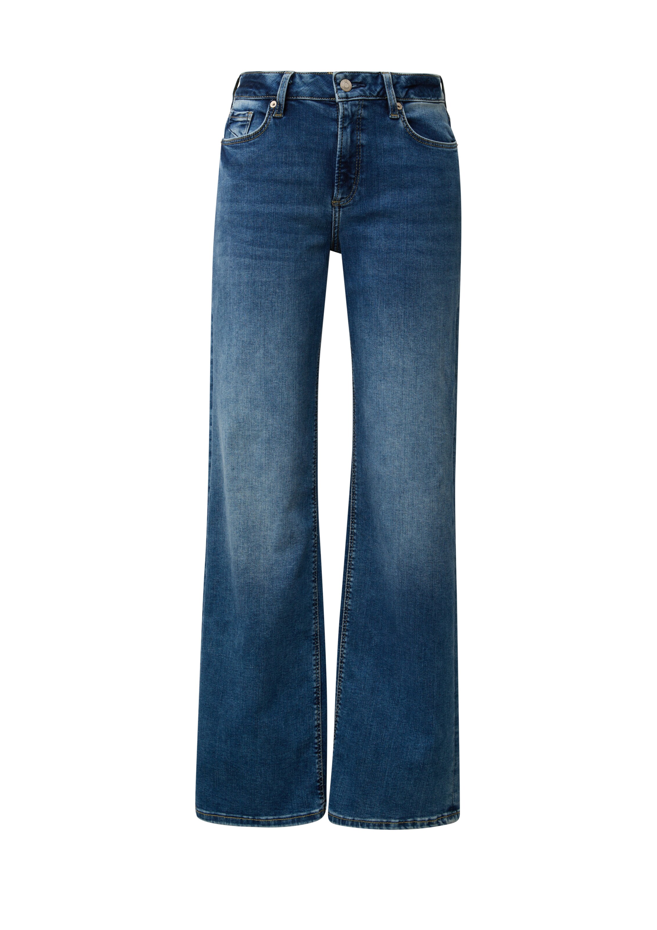 Wide leg Jeans 'Catie' di QS in blu: frontale