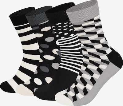 Happy Socks Čarape u siva / crna / bijela, Pregled proizvoda