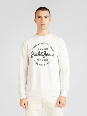 JACK & JONES Суичър 'FOREST' в бяло: отпред