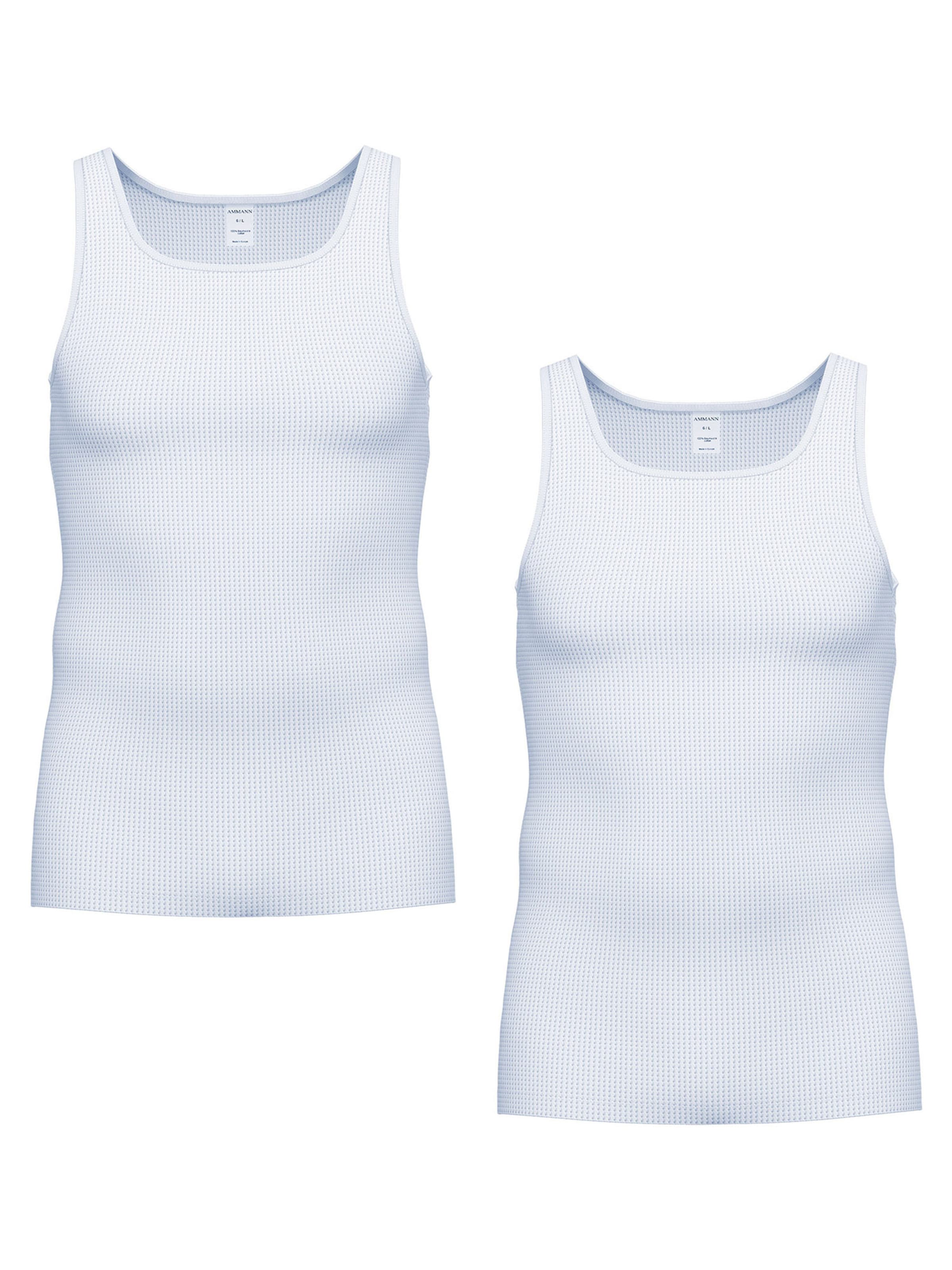 Maillot de corps ' Cotton Airo Athletic ' Ammann en blanc : devant