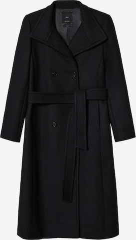 MANGO Between-Seasons Coat 'sirenita' in Black: front