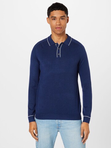 BURTON MENSWEAR LONDON Shirt in Blauw: voorkant