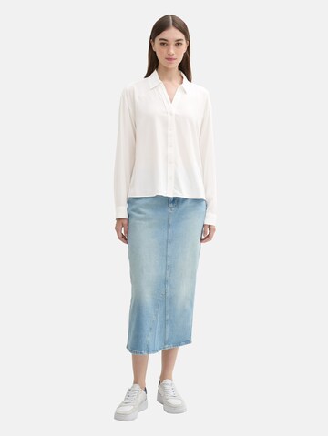 TOM TAILOR DENIM Blouse in White