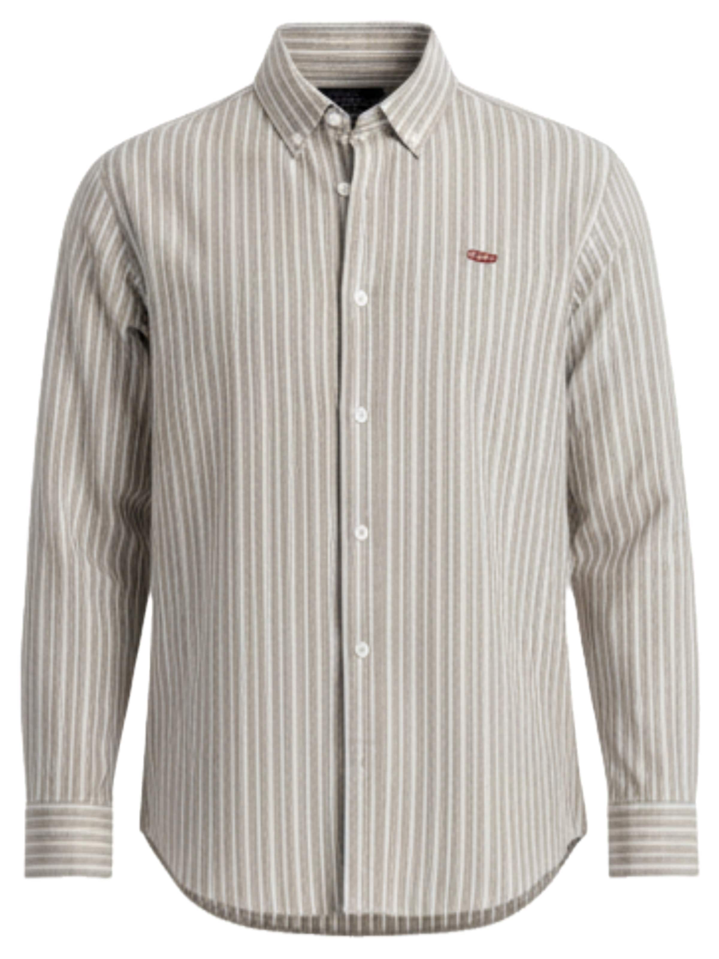 Coupe regular Chemise Ombre en beige : devant
