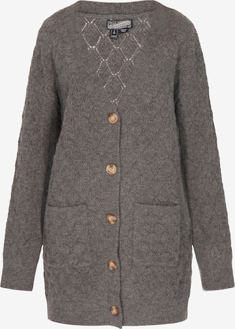 DreiMaster Vintage Strickjacke in Grau: Vorderseite