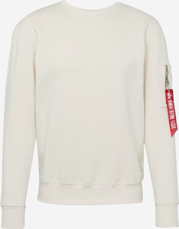 ALPHA INDUSTRIES Sweatshirt 'Dragon' in Beige: voorkant