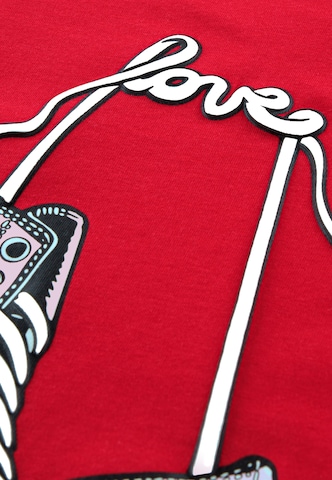 raudona CONVERSE Marškinėliai 'VALENTINE'S DAY'