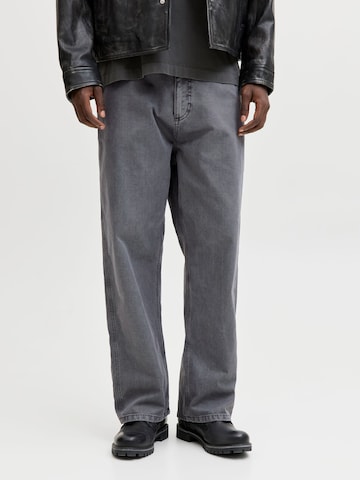 JACK & JONES Wide Leg Bukser i grå: forside
