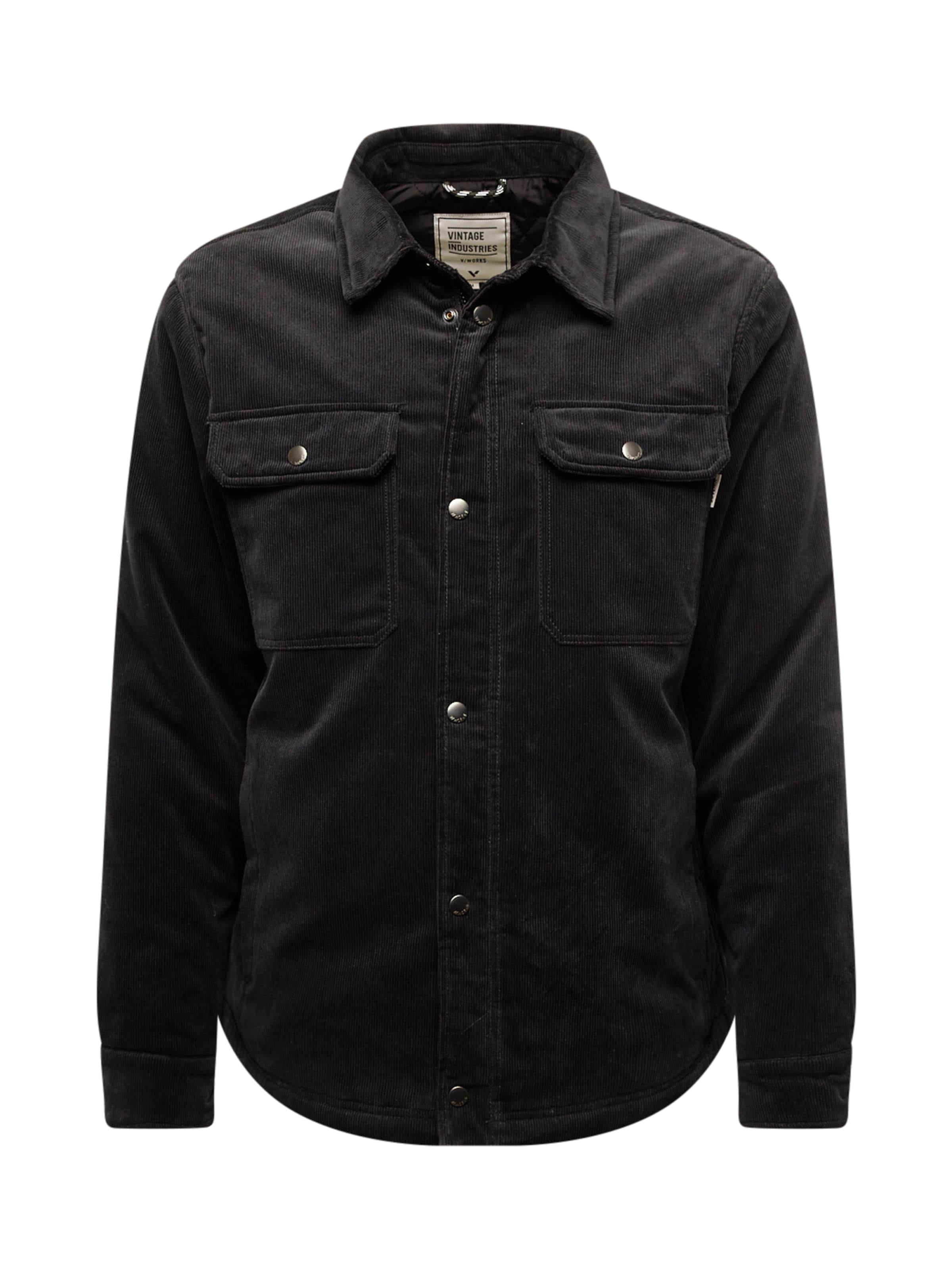 Vintage Industries Демисезонная куртка 'Steven' в Черный: спереди