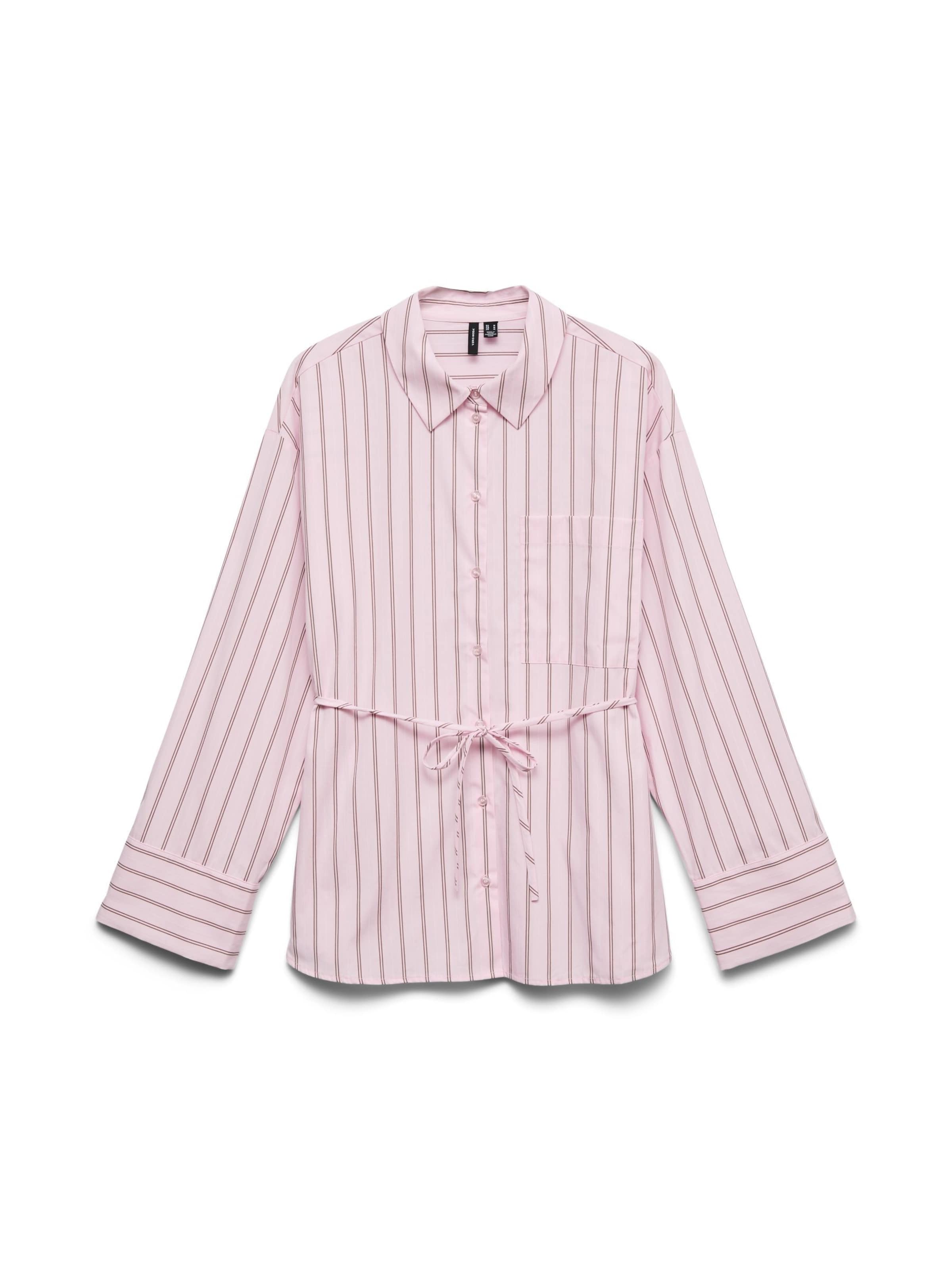 Vero Moda Curve Bluse 'VMCGINA' in Pink: Vorderseite