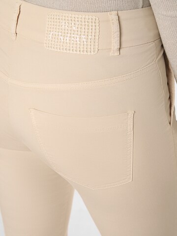 Cambio Bootcut Hose 'Farah' in Beige