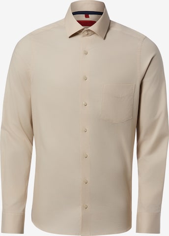 Chemise business Finshley & Harding en beige : devant