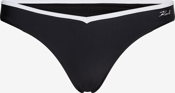 Karl Lagerfeld Bikini Bottoms in Black: front