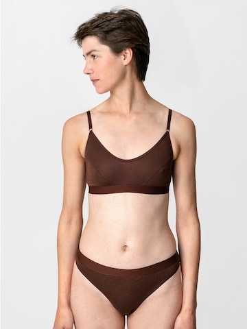 Erlich Textil - Bustier Sujetador 'Edith' en marrón: frente
