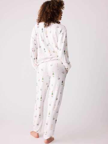 PJ Salvage Pajama ' Breakfast of Champs ' in White