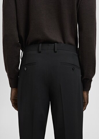 MANGO MAN Slim fit Pleated Pants 'Paris' in Black