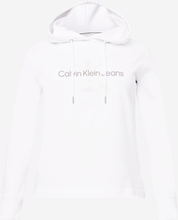 Calvin Klein Jeans Curve Sweatshirt in Weiß: predná strana