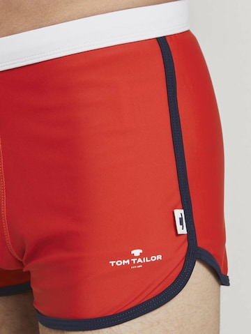 TOM TAILOR Board Shorts 'Tim' in Red