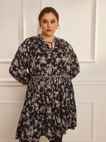 Guido Maria Kretschmer Curvy - Vestido 'Enie' en negro: frente