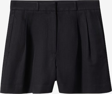 MANGO Pleat-Front Pants 'PEDRITO' in Black: front