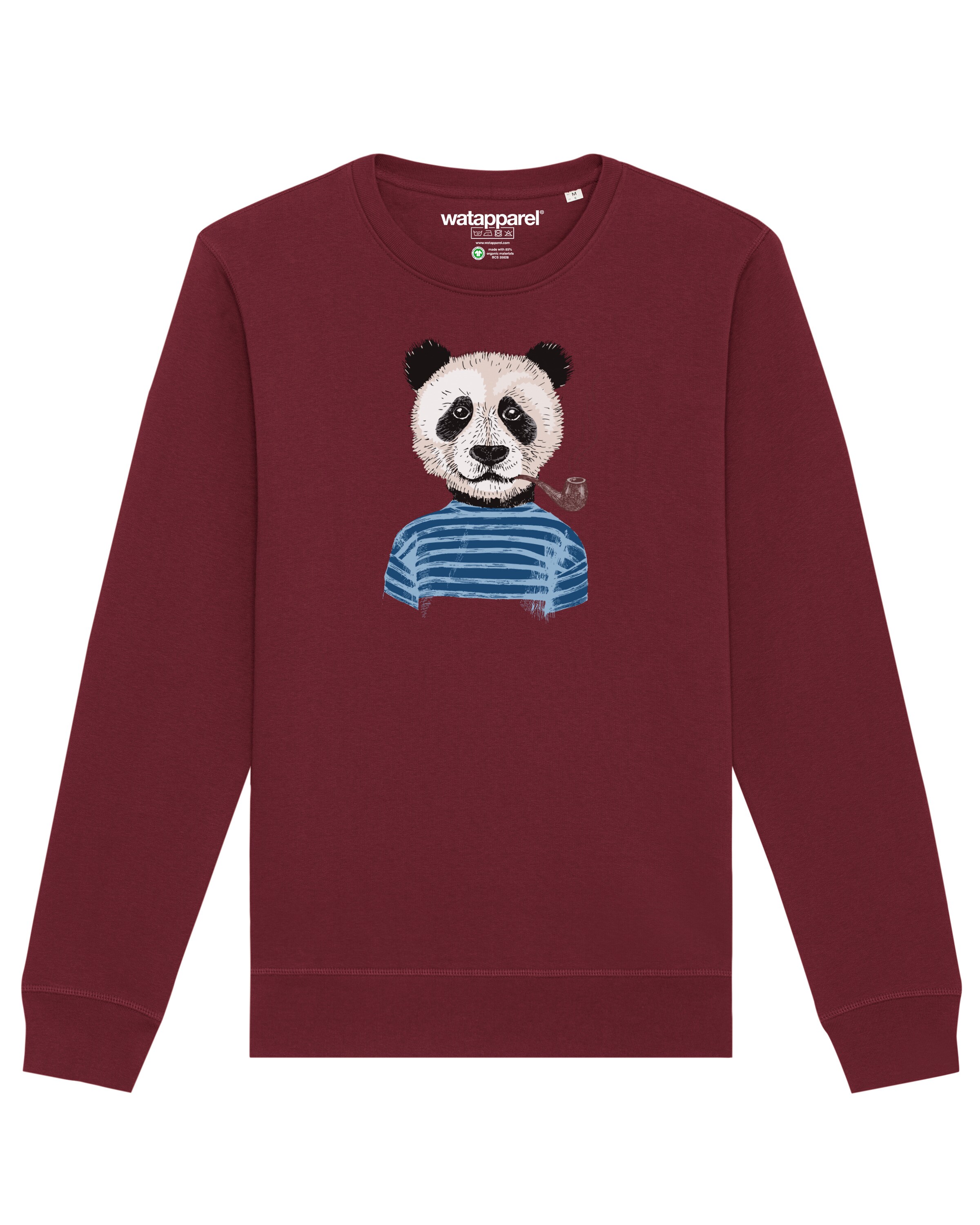Felpa ' Panda ' di Watapparel in rosso: frontale