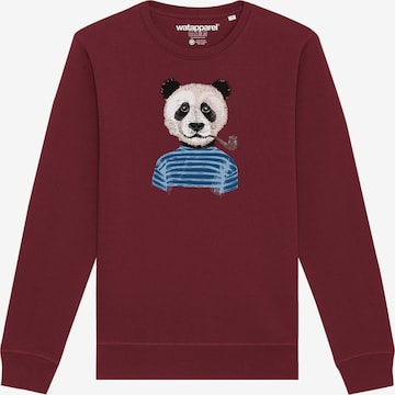 Sweat-shirt ' Panda ' Watapparel en rouge : devant