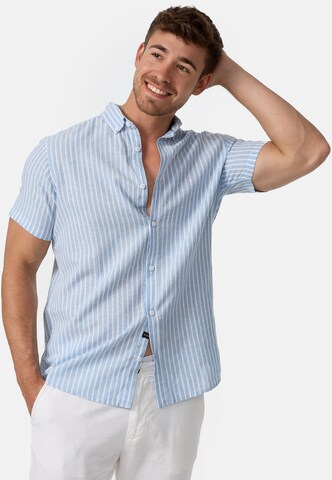 Coupe regular Chemise INDICODE JEANS en bleu : devant