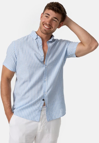 INDICODE JEANS Regular Fit Hemd in Blau: predná strana