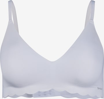 Skiny Triangle Bra in White: front