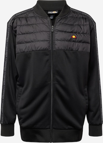 ELLESSE Sweatvest 'Sargas' in Zwart: voorkant