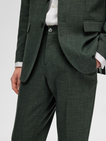 SELECTED HOMME Slim fit Pleated Pants 'SLHOASIS' in Green