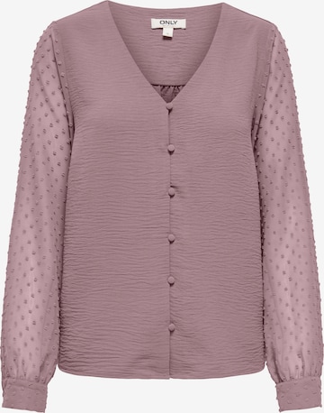 Chemisier 'ONLRHODES METTE' ONLY en violet : devant