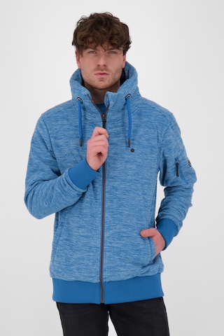 Alife and Kickin Fleece Jacket 'EliasAK' in Blue: front