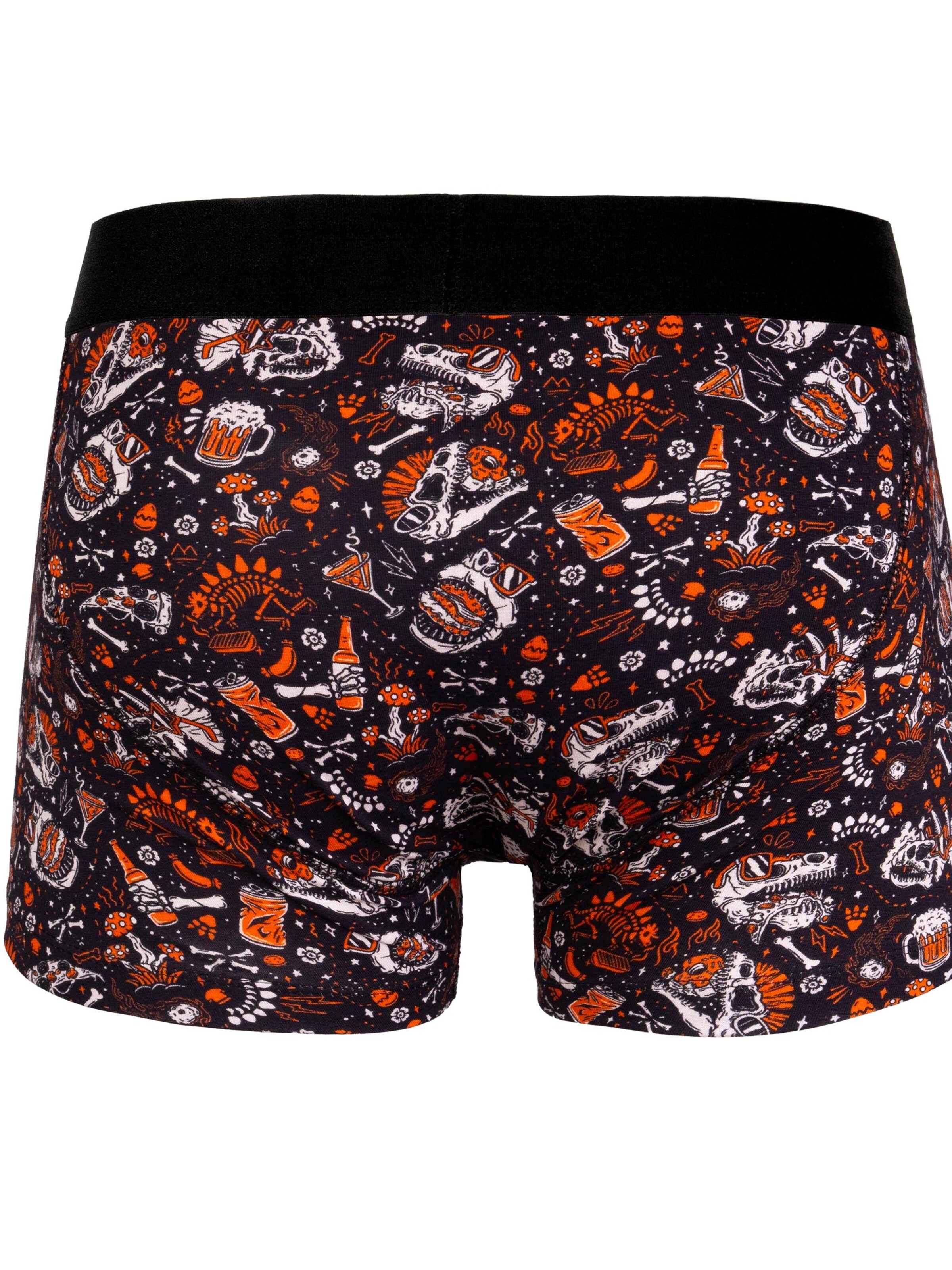 Boxer 'Slick Dinos' di American Socks in nero