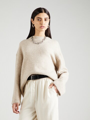 Gina Tricot Sweater in Beige: front
