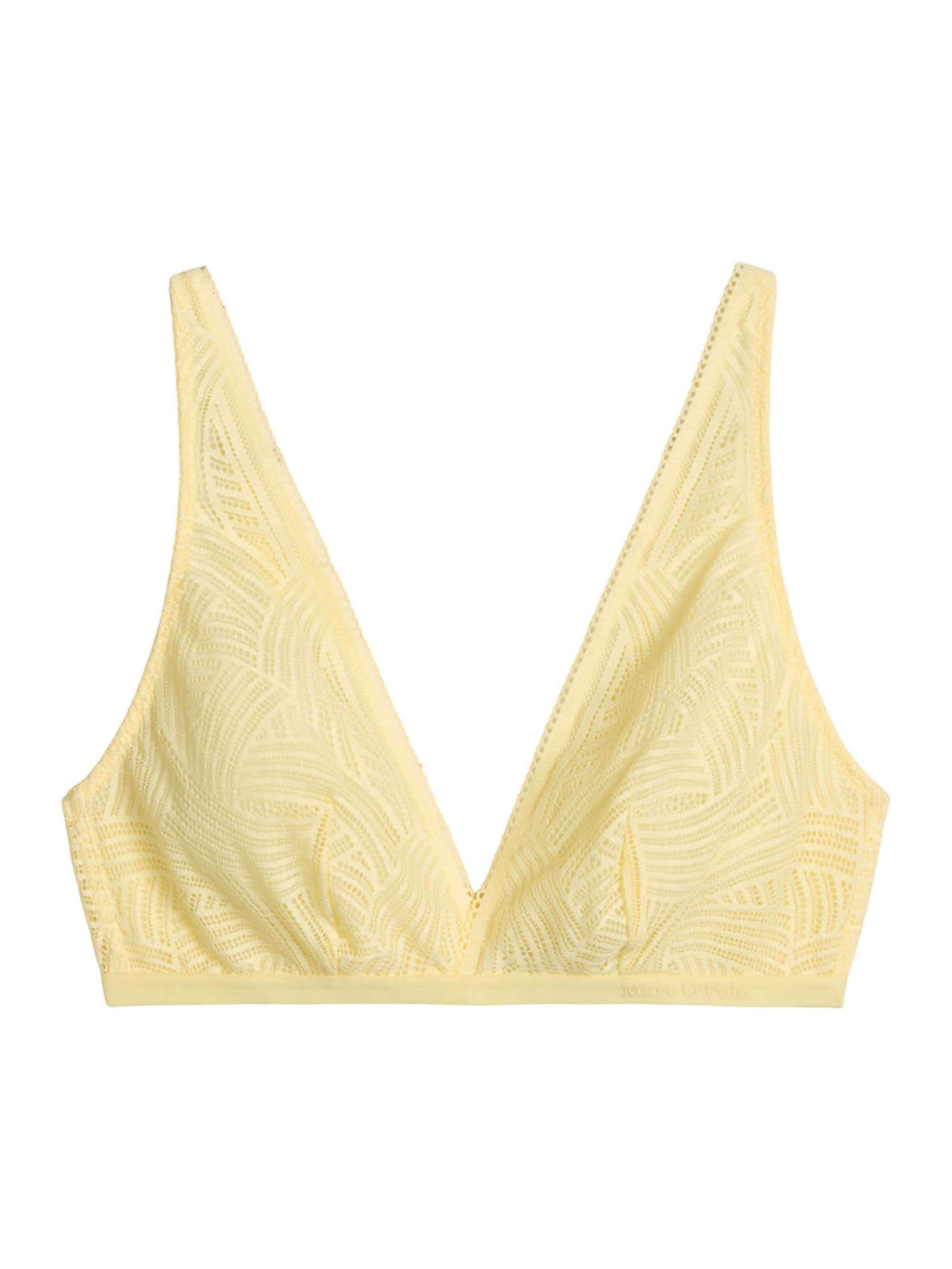Marc O'Polo BH ' Timeless Lace ' in de kleur Crème / Geel, Productweergave