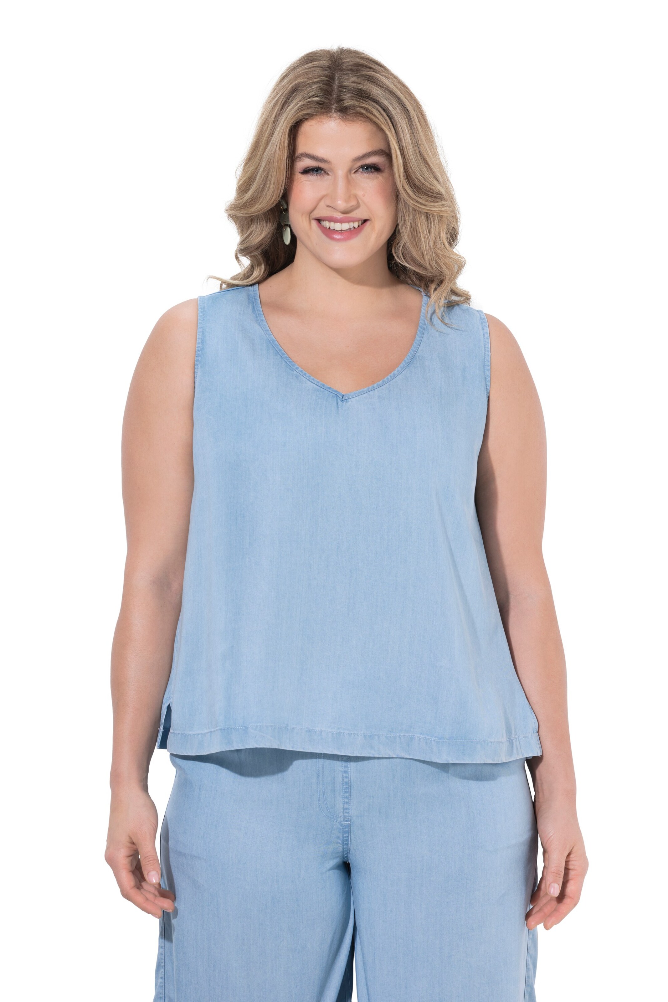 Ulla Popken Blouse in Blauw: voorkant