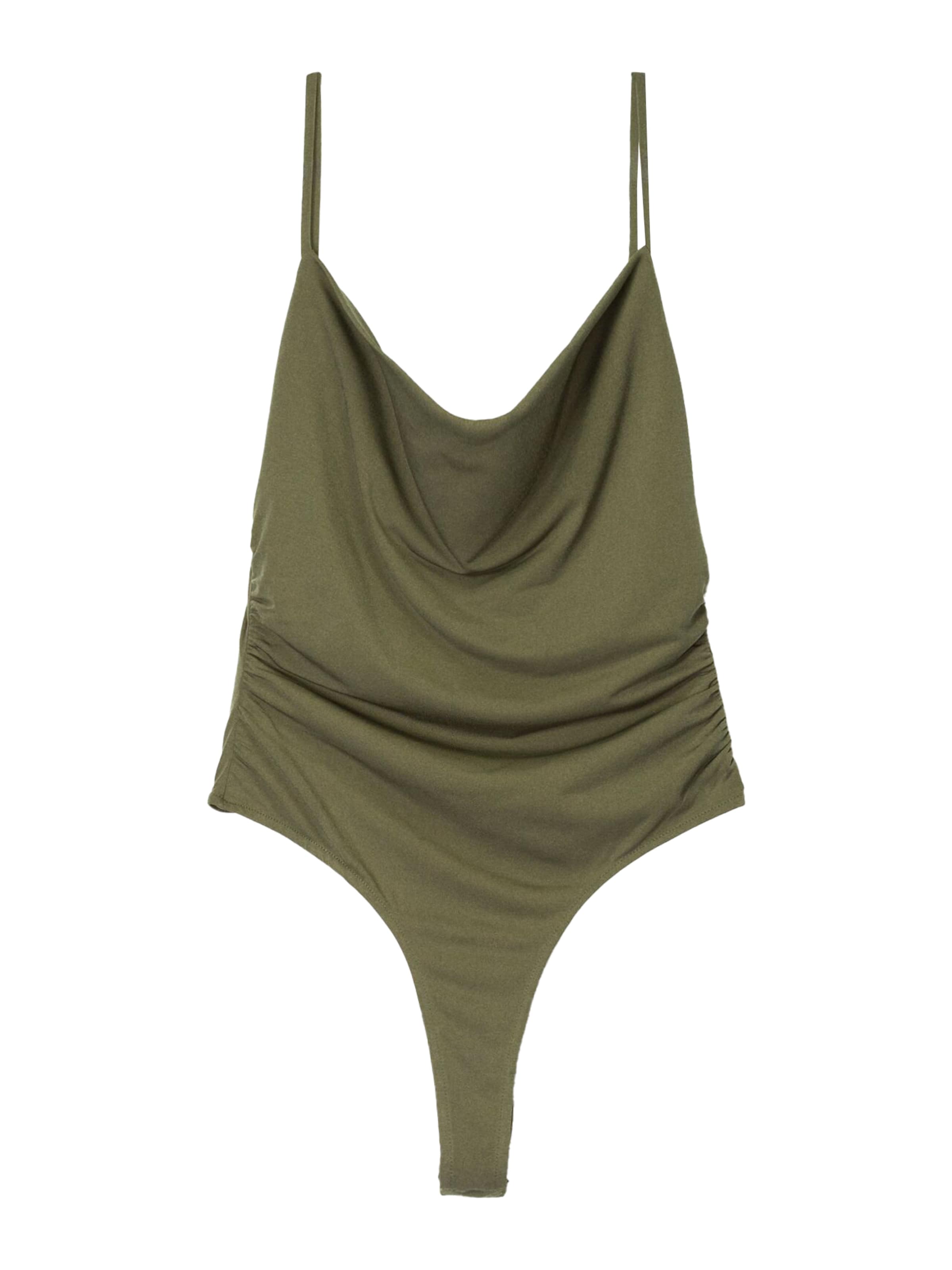 Bershka Shirt bodysuit in Green: front