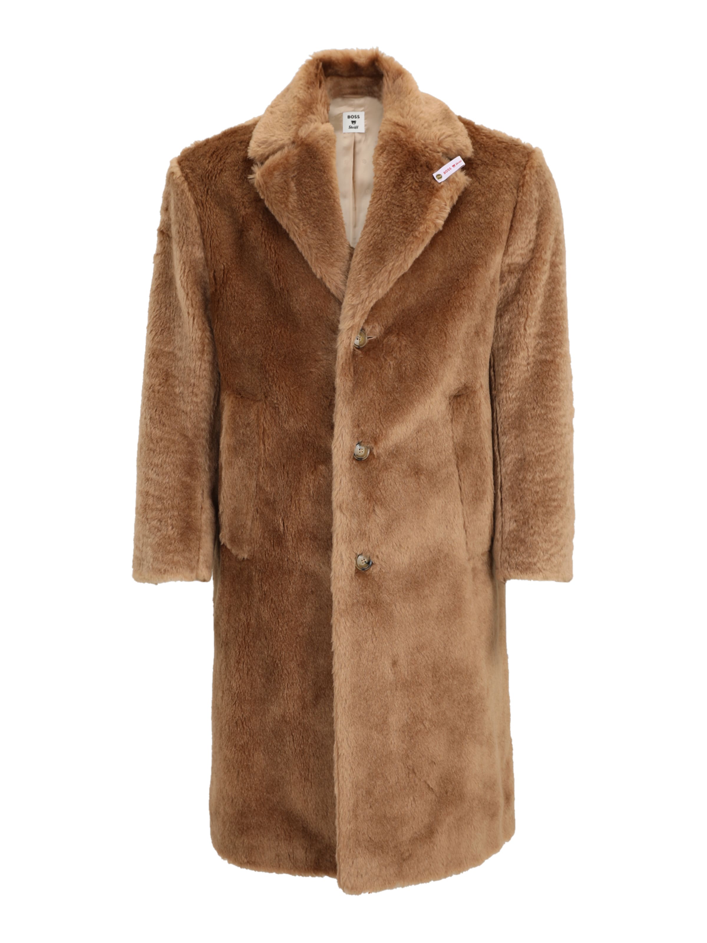 BOSS Kevad-sügismantel 'C-Calen-254_Steiff', värv beež: eest vaates