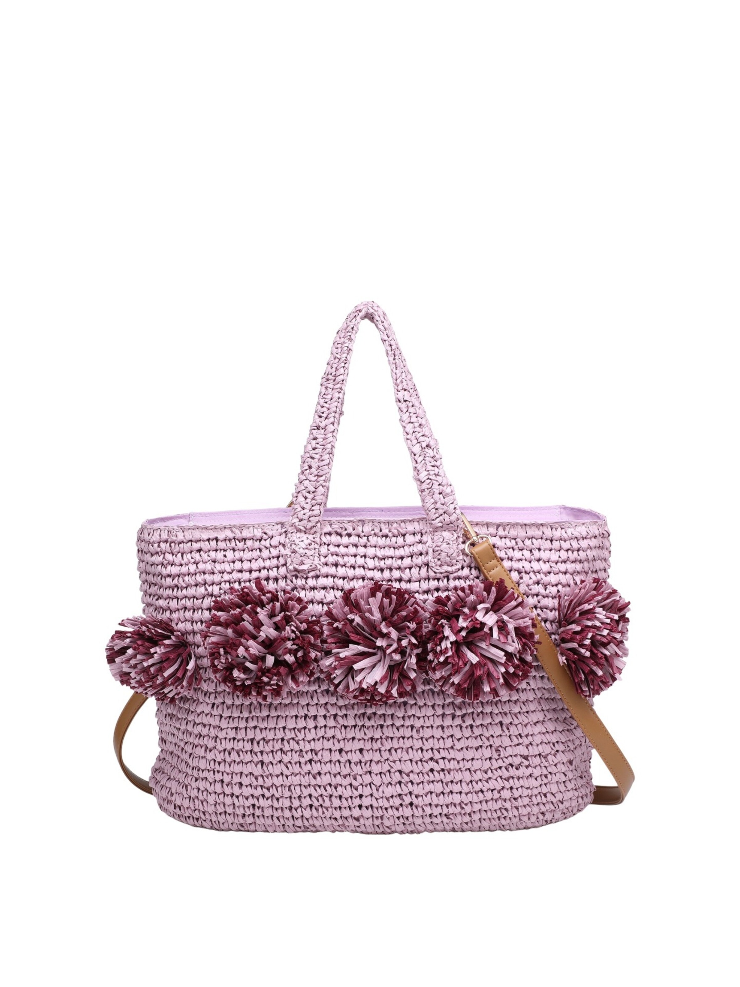 Borsa a mano 'Borsa a Mano Donna Carta Chiusura Zip - Kassandra' di Kassandra in lilla: frontale
