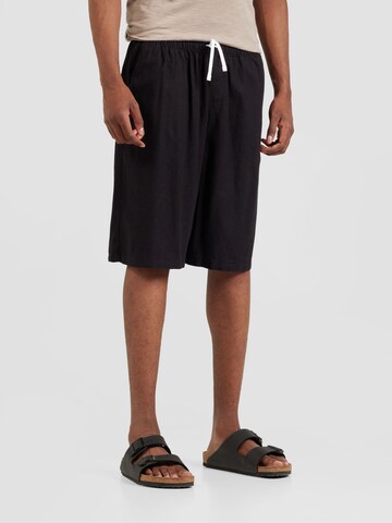 Loosefit Pantalon 'Patrik' WEEKDAY en noir : devant