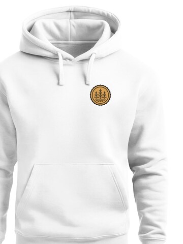 Neverless Sweatshirt 'Bäume Badge 1' in White