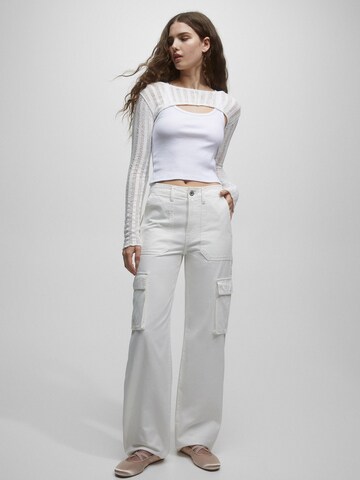 Pull&Bear Pulóver - fehér