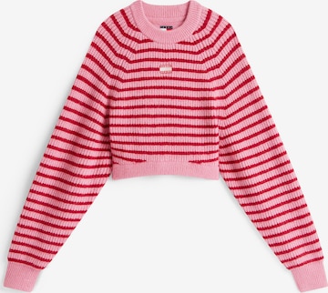 Tommy Jeans Свитер в Ярко-розовый: спереди