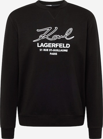 Sweat-shirt Karl Lagerfeld en noir : devant