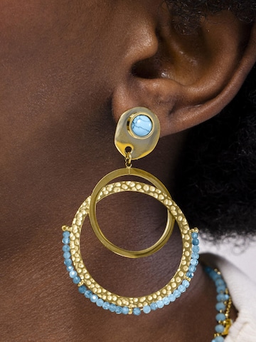 Boucles d'oreilles 'Kharaj' Luxenter en bleu